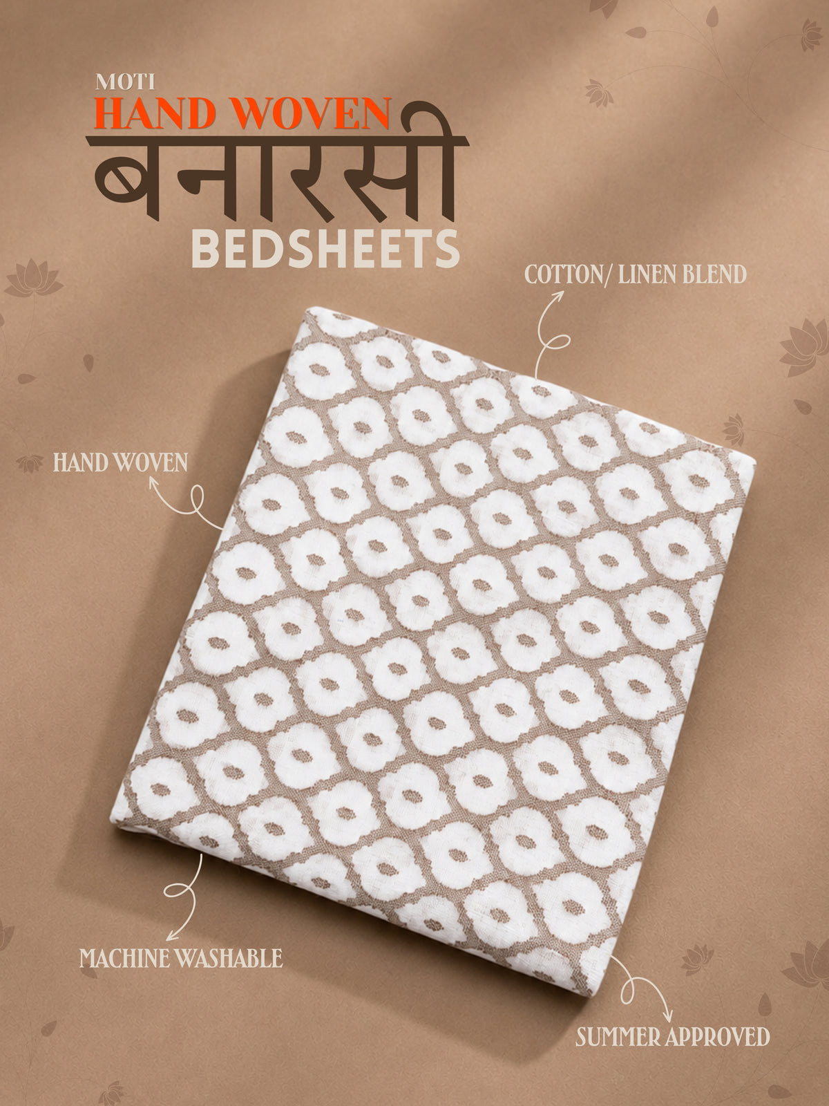 Moti Handwoven Banarasi Bedsheets
