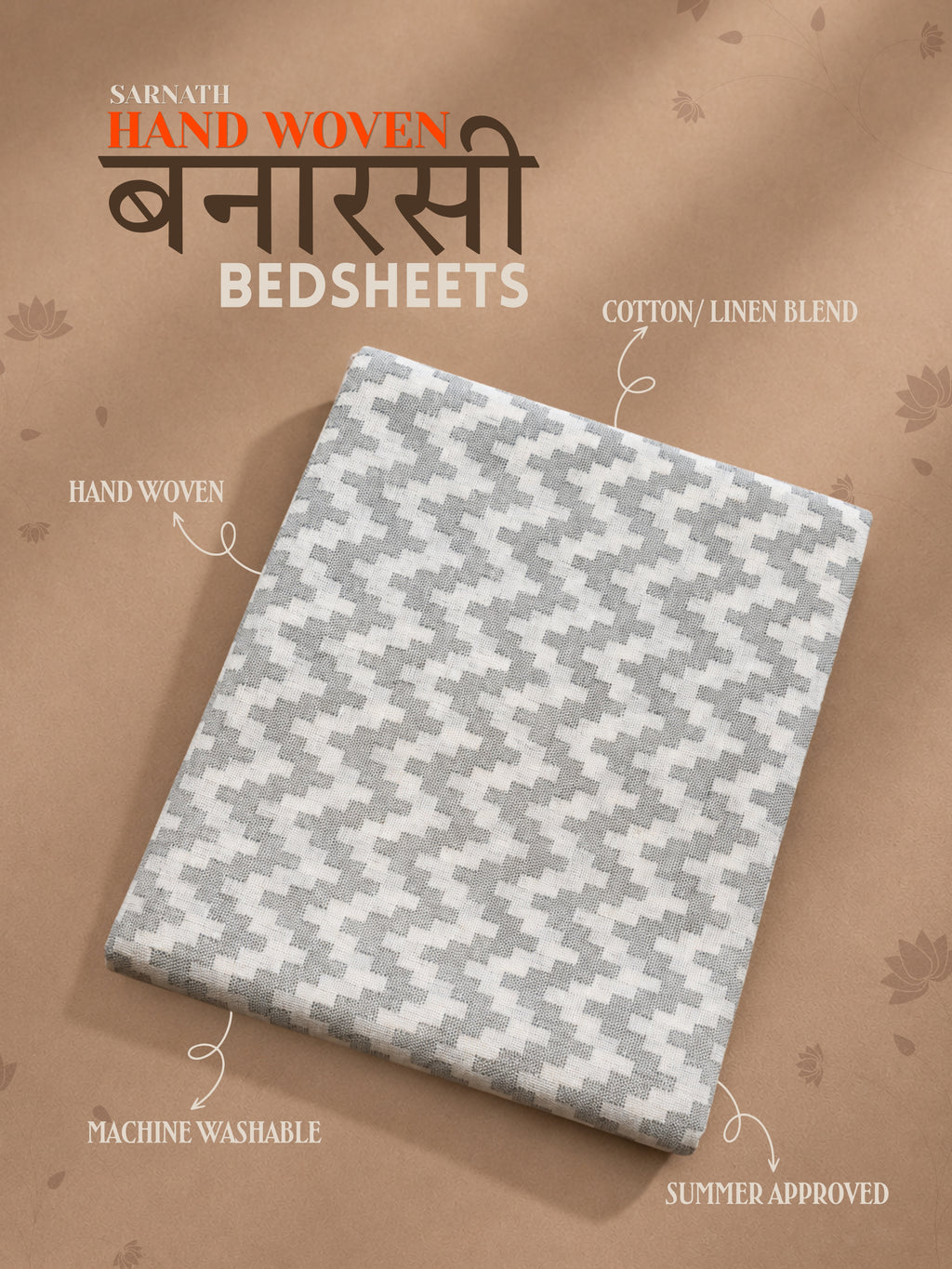Sarnath Handwoven Banarasi Bedsheets