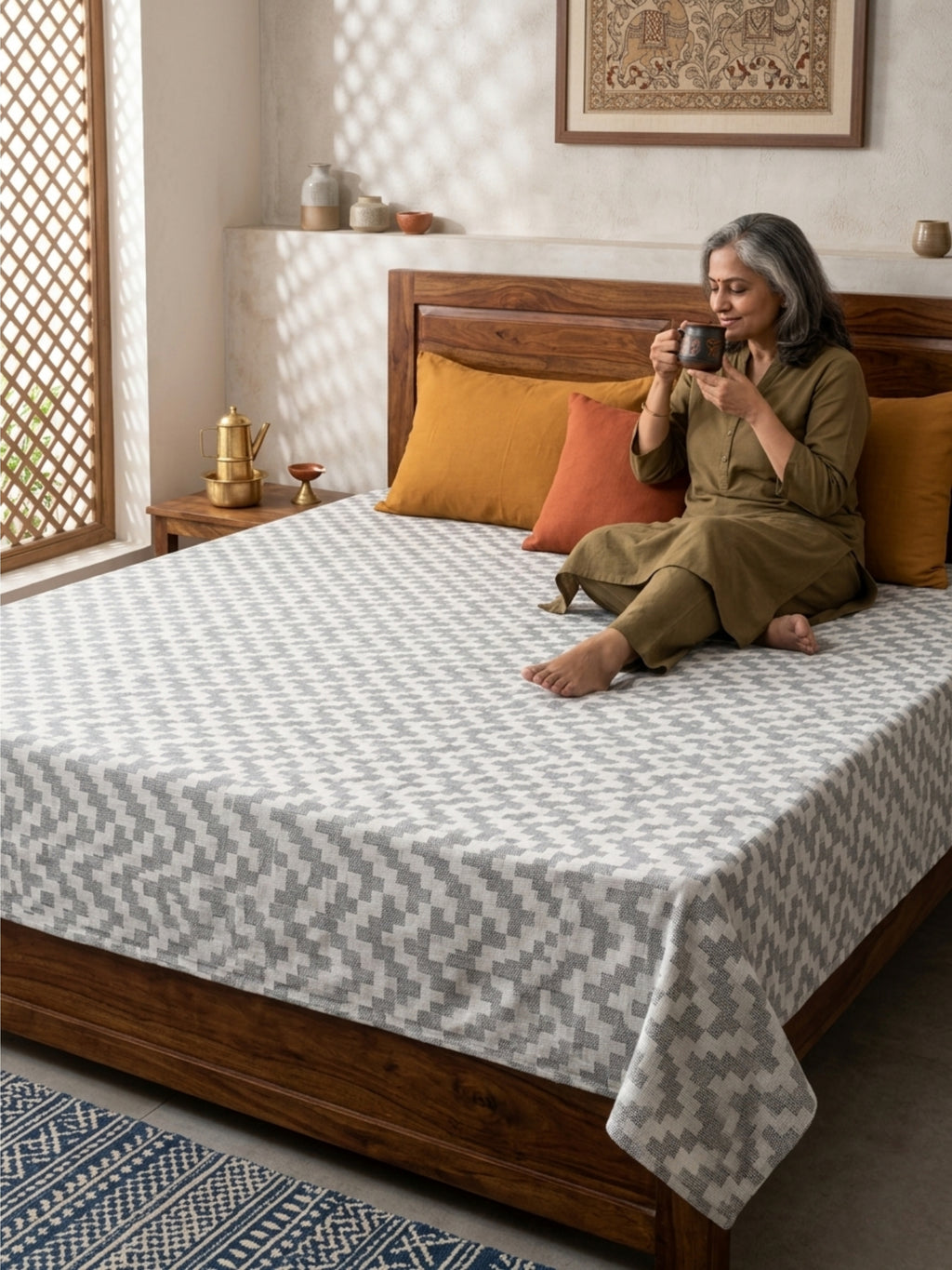 Sarnath Handwoven Banarasi Bedsheets