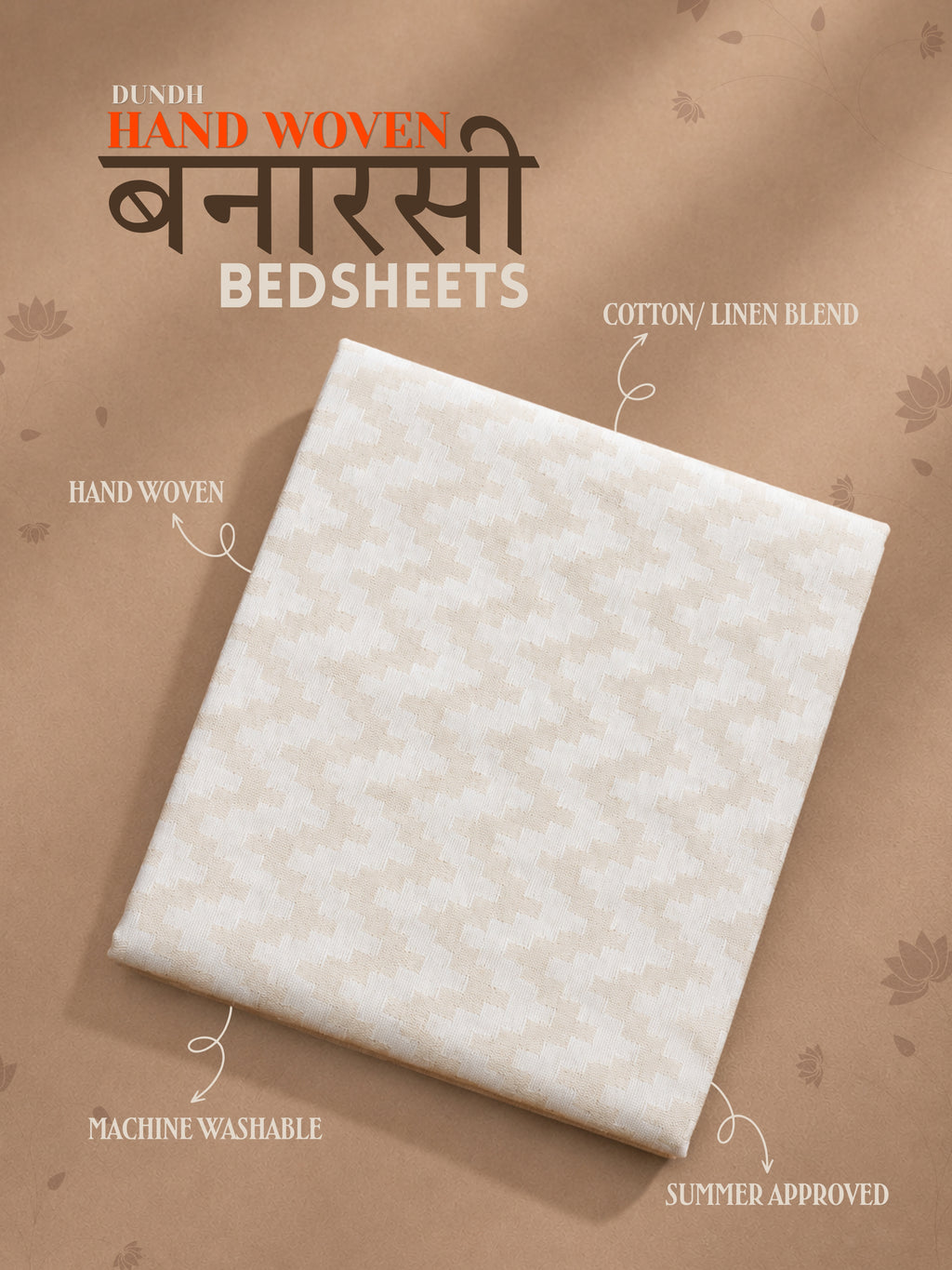 Dundh Handwoven Banarasi Bedsheets