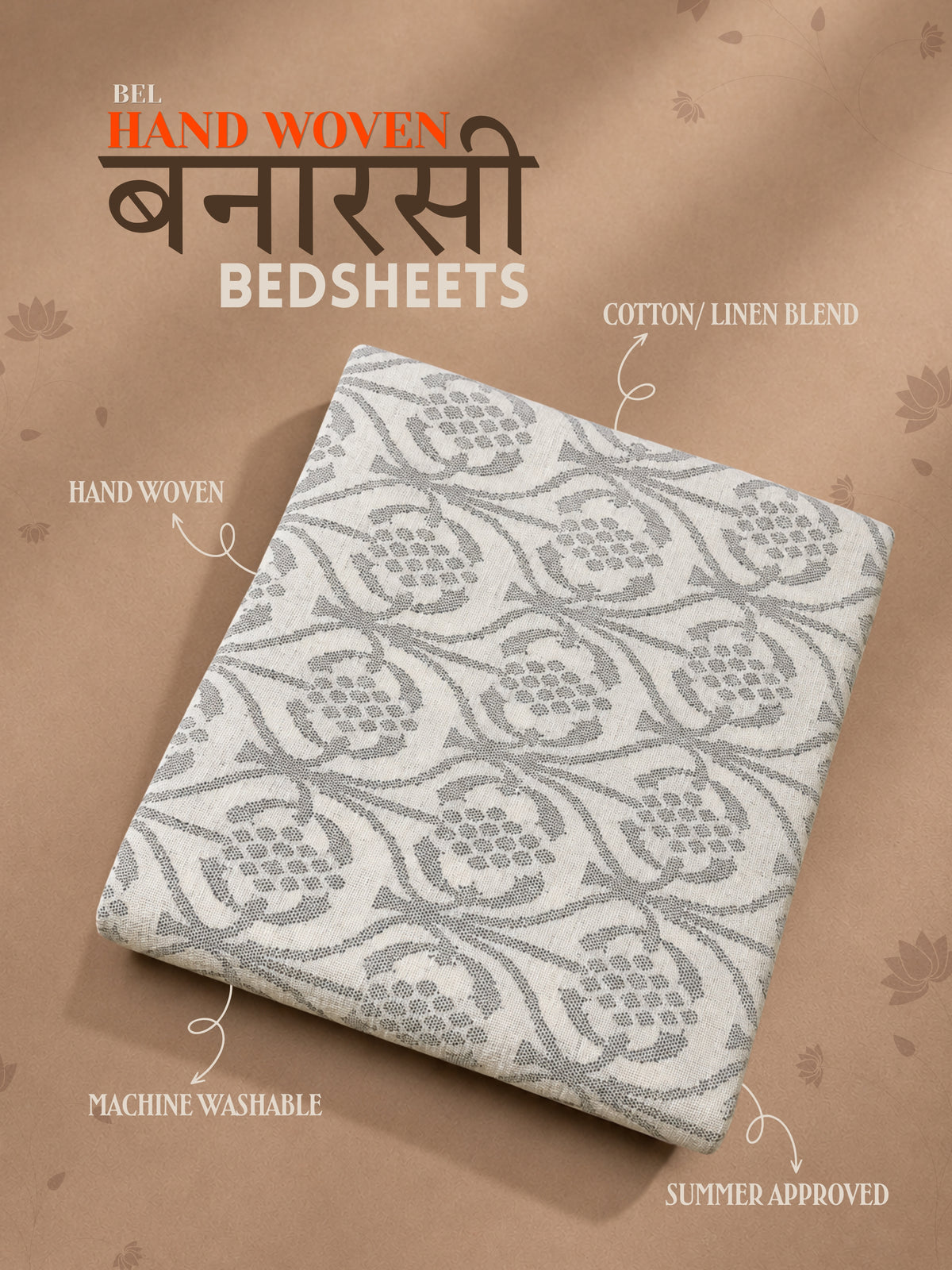 Bel Handwoven Banarasi Bedsheets