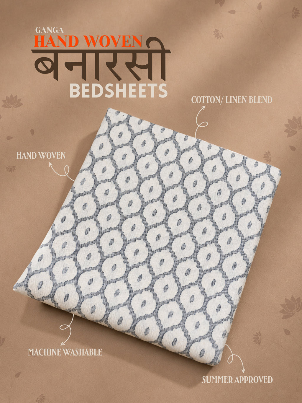 Ganga Handwoven Banarasi Bedsheets