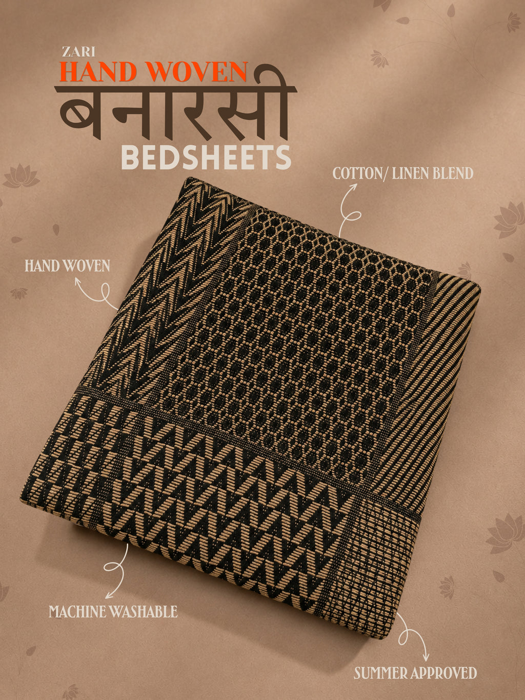 Zari Handwoven Banarasi Bedsheets