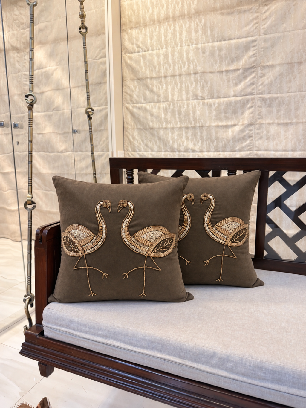 Hansika Zardozi Cushion Covers - Pair of  Two