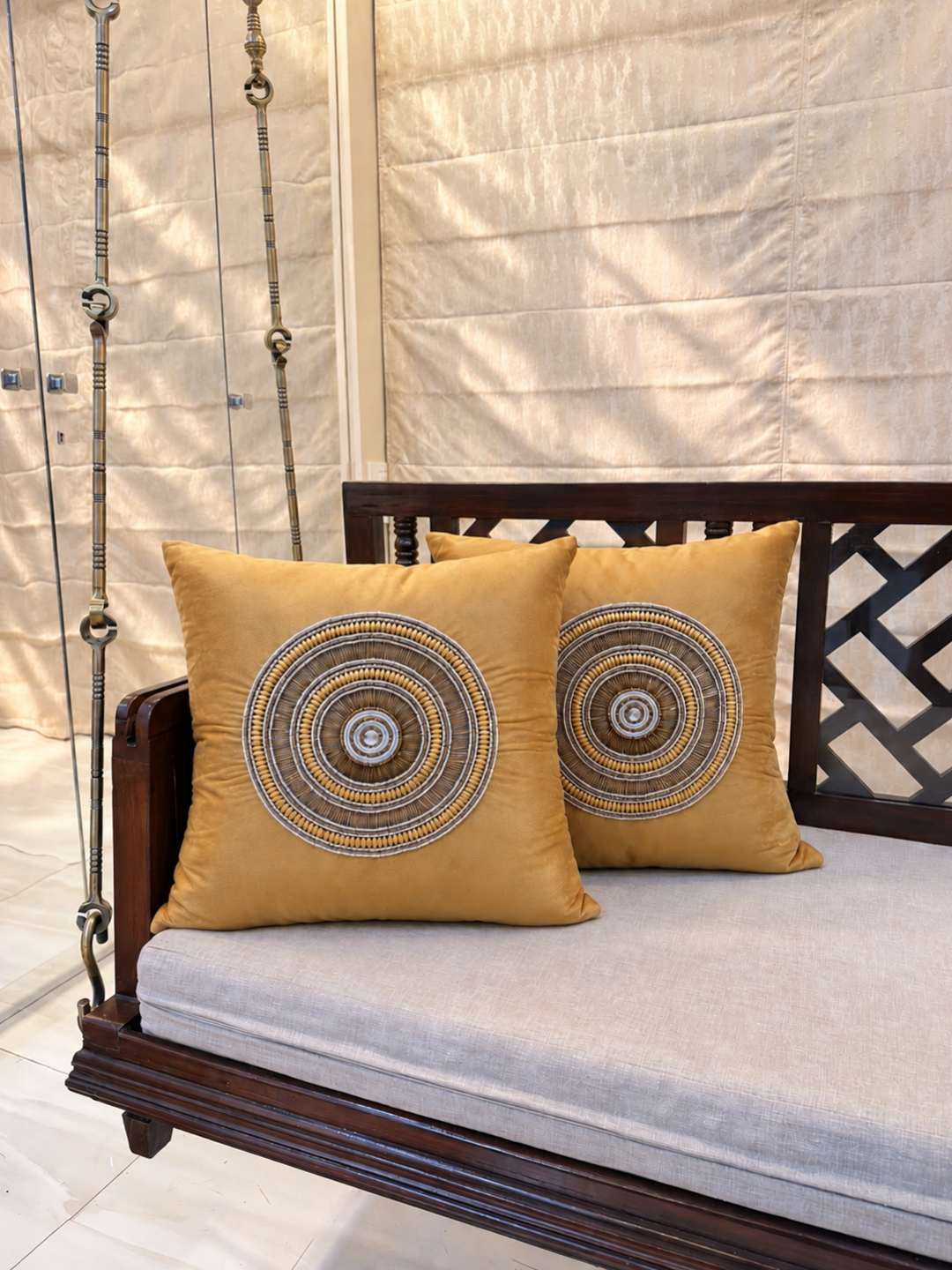 Reva Zardozi Cushion Covers  - Pair of  Two