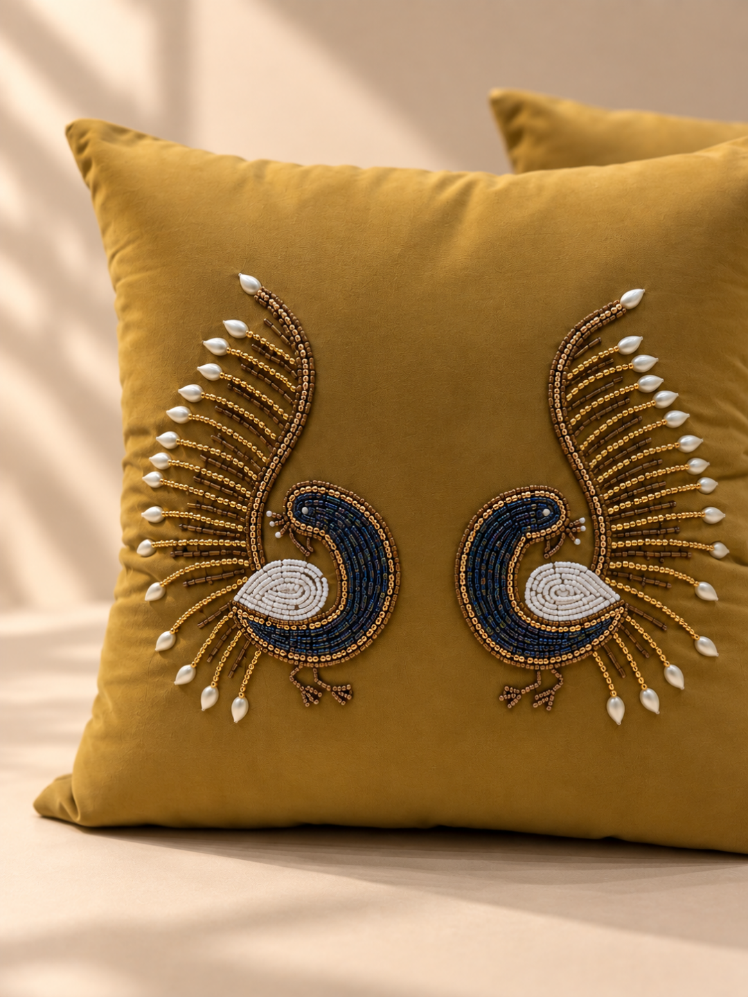 Mayura Zardozi Cushion Covers - Pair of  Two