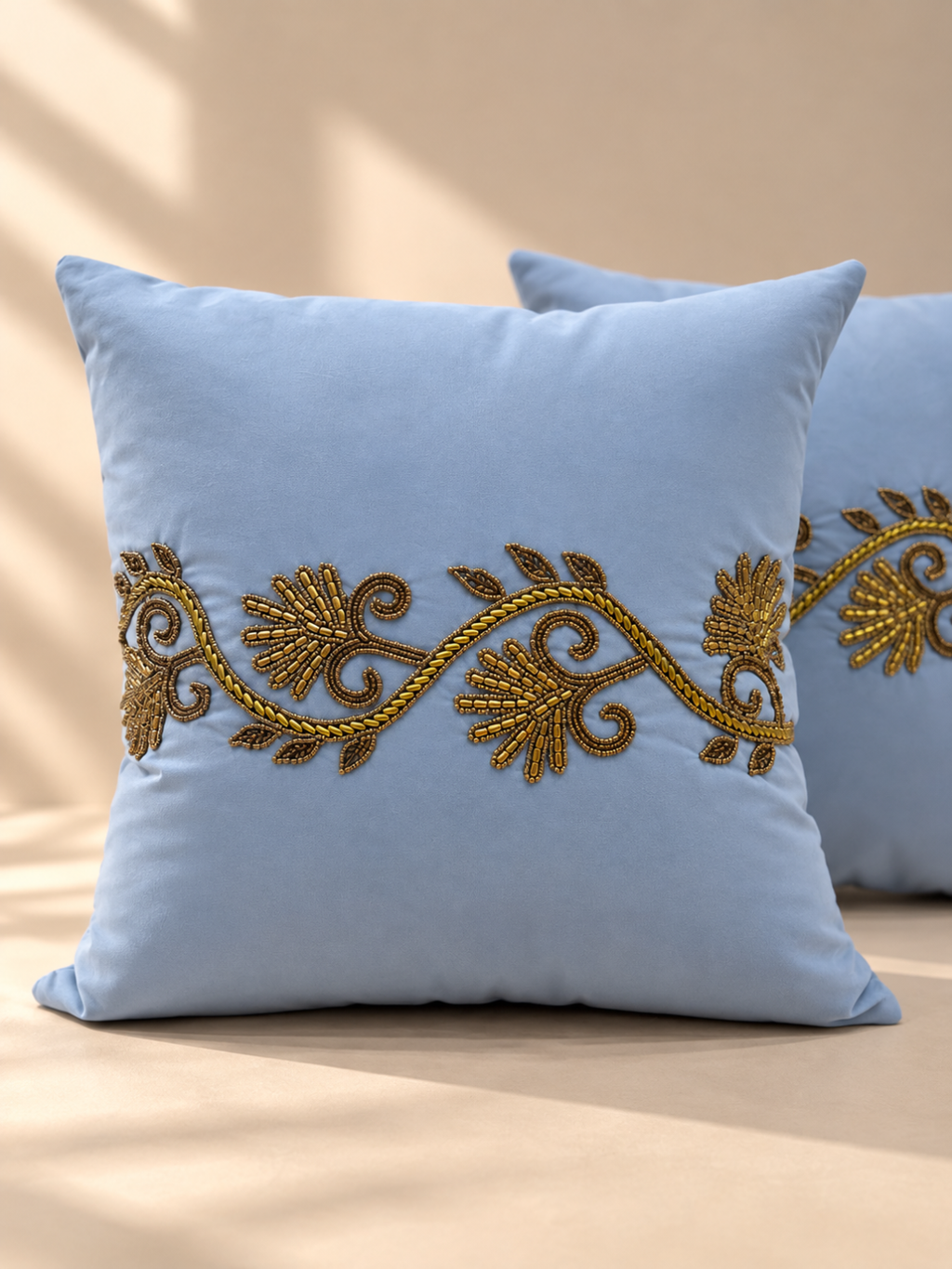 Meher Zardozi Cushion Covers - Pair of  Two