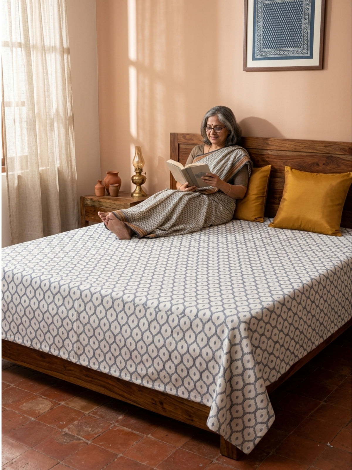 Ganga Handwoven Banarasi Bedsheets
